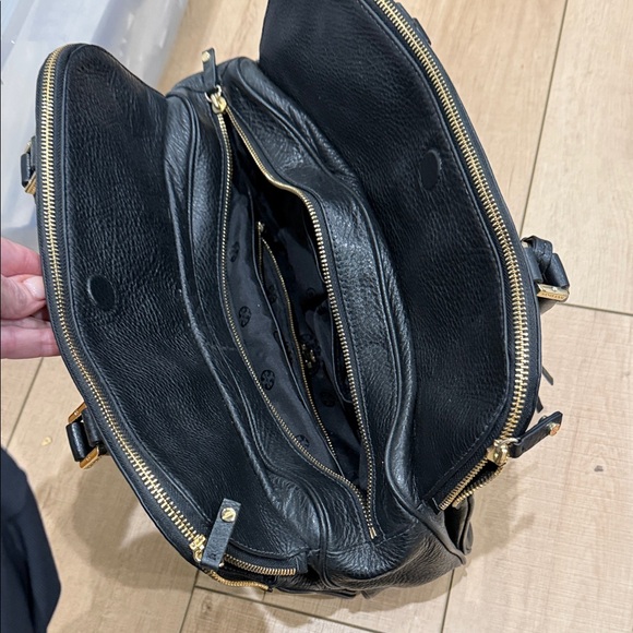 Tory Burch Black Leather Satchel with Tassel - Picture 6 of 6